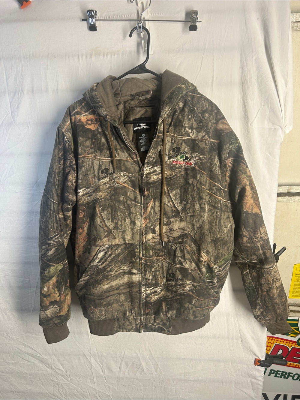 Mossy Oak Men's Realtree Camo Hooded Performance Jacket - Brown/Green